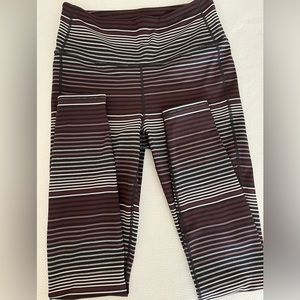 Athleta stripe leggings size S
